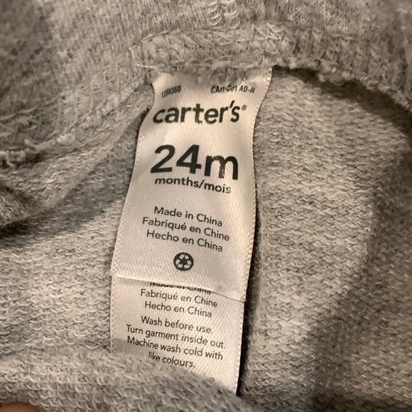 Carter’s Firetruck Matching Set Onesie and Sweatpants in Gray/Red size 24M - Picture 7 of 8